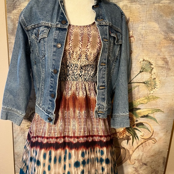 Sz S Bar III Boho Colorful Patterned Tie Dye Dress - Picture 3 of 16